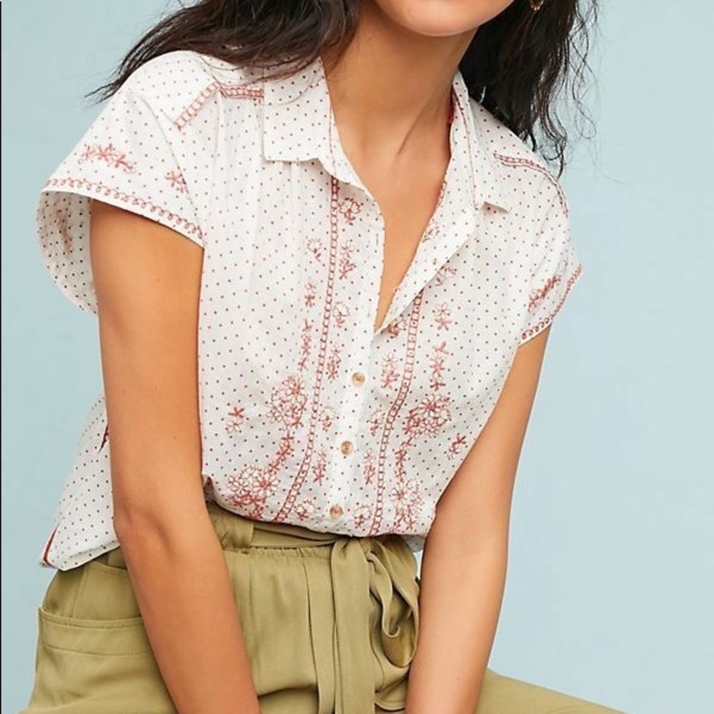 Maeve by Anthropologie Riley Embridered Tunic